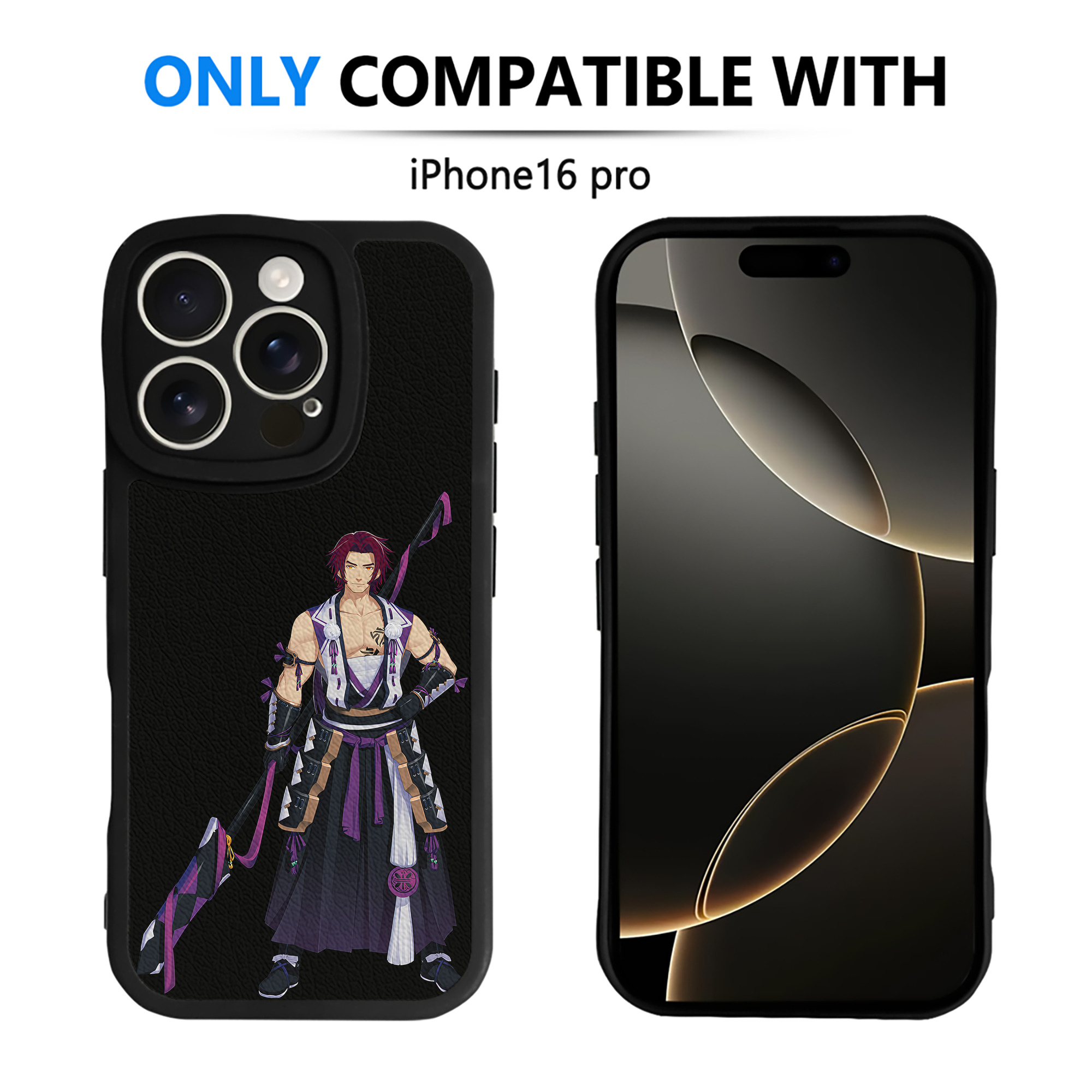 （画像用） 刀剣乱舞 Touken Ranbu 【iPhone 16シリーズ対応】シリコンスマホケース（レザー調） 材質：シリコン